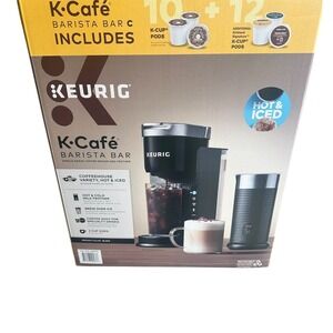 Keurig K Café Barista Bar Single Serve Coffee Maker and Frother new,‎ open box